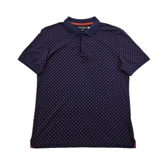 Banana Republic Luxury Touch Performance Men's Medium Navy Blue Orange EUC LN - Picture 1 of 15